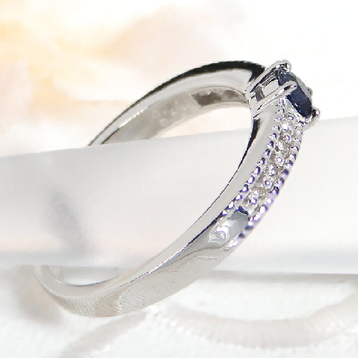 楽天市場】Pt950 サファイア ダイヤモンド リング【送料無料】【代引  