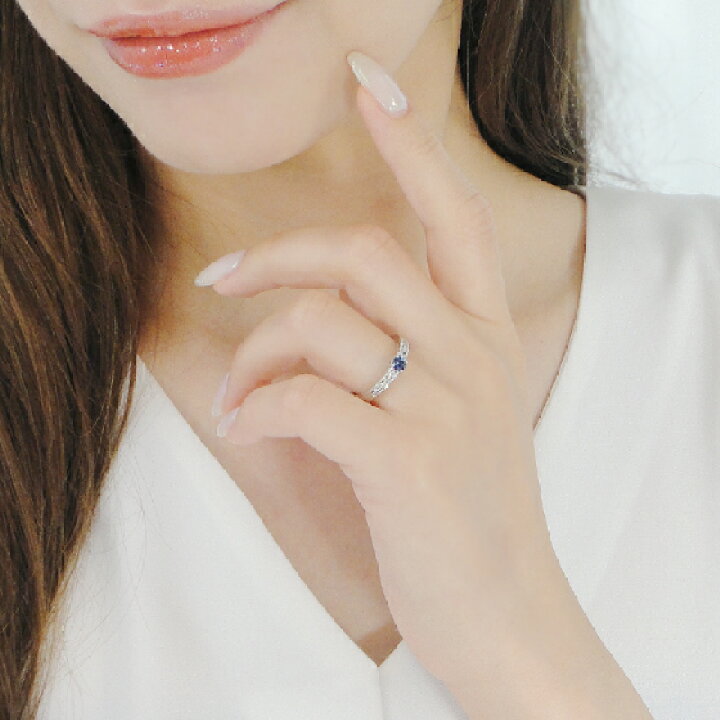 楽天市場】Pt950 サファイア ダイヤモンド リング【送料無料】【代引  