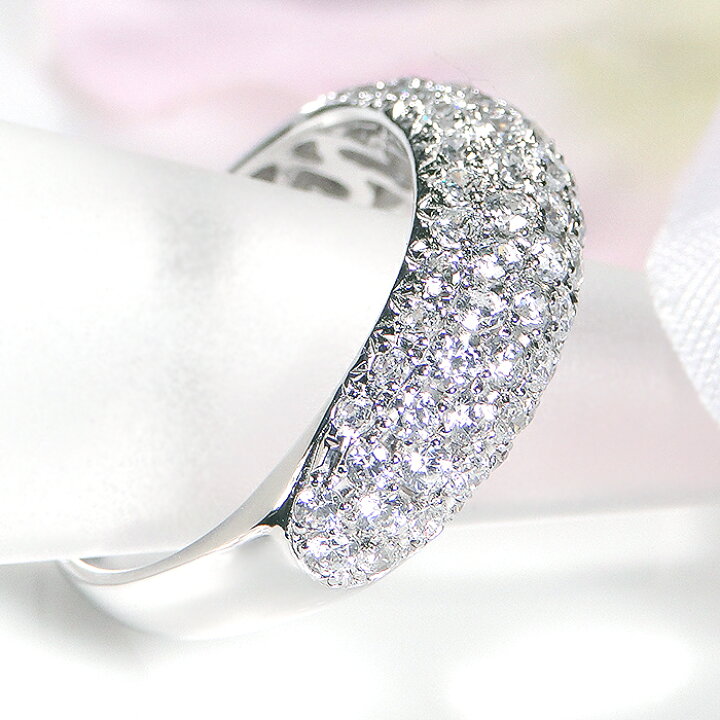 楽天市場】pt900【1.0ct】月甲丸 ダイヤモンド パヴェリング 