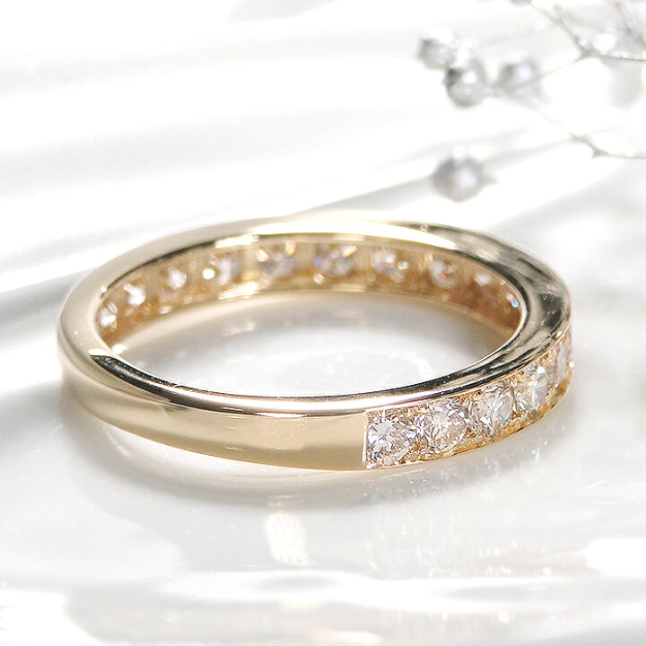 楽天市場】K18YG 1カラット フチあり エタニティリング【1.0ct 
