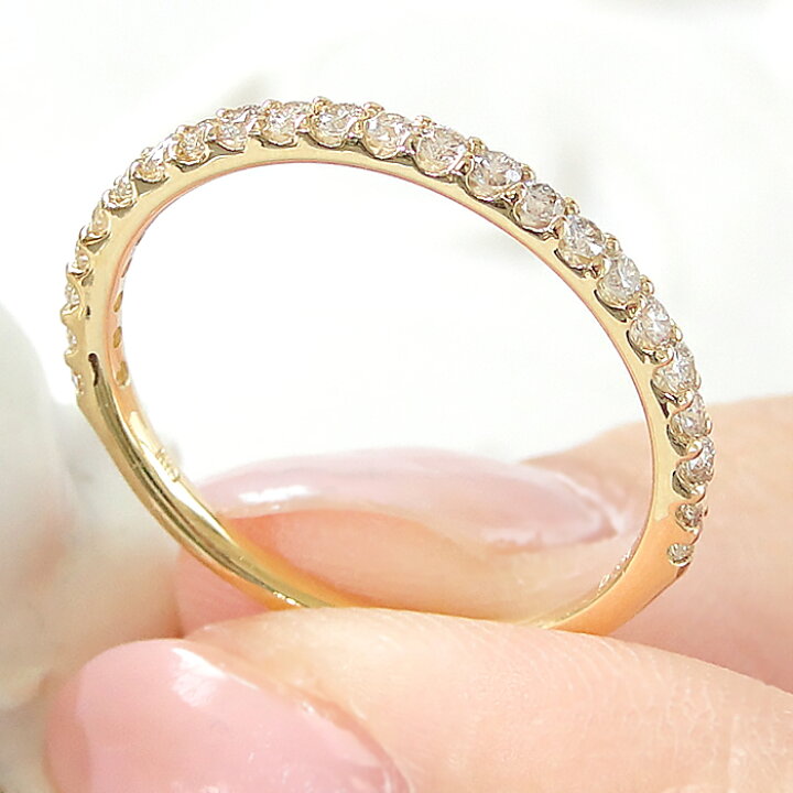 楽天市場】K18YG ダイヤモンド エタニティリング【0.3ct】女性らしさを 