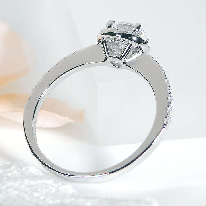 楽天市場】pt950 大粒 0.5ct ダイヤモンド リング【0.74ct】【H-SI  
