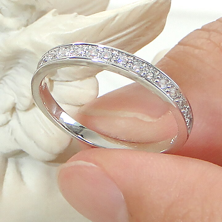 楽天市場】Pt950 ダイヤモンド ハーフ エタニティリング【0.30ct 