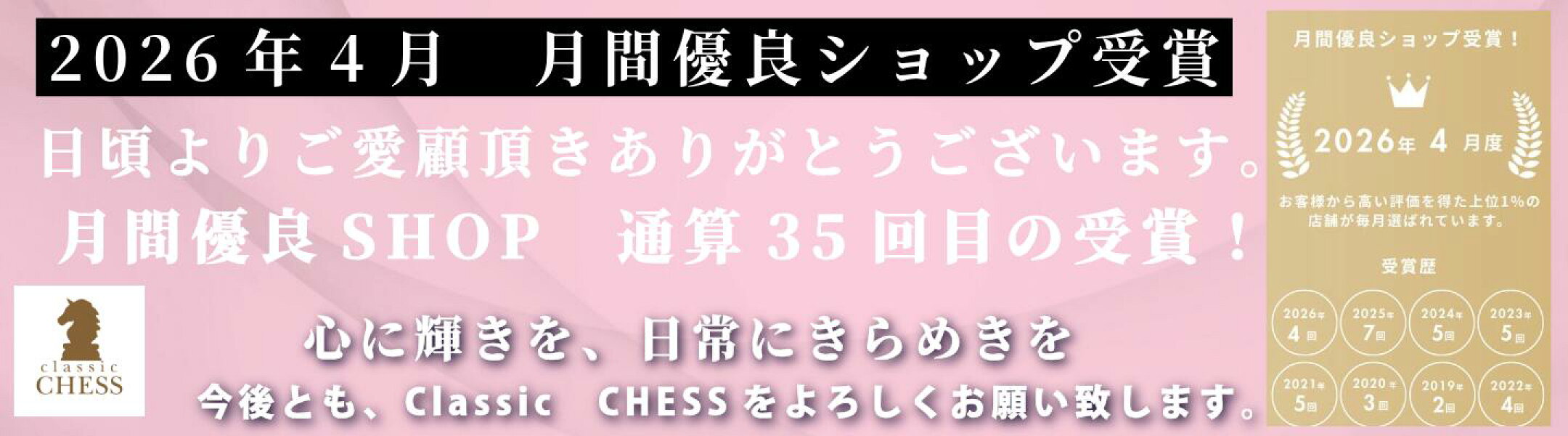 月間優良SHOP受賞