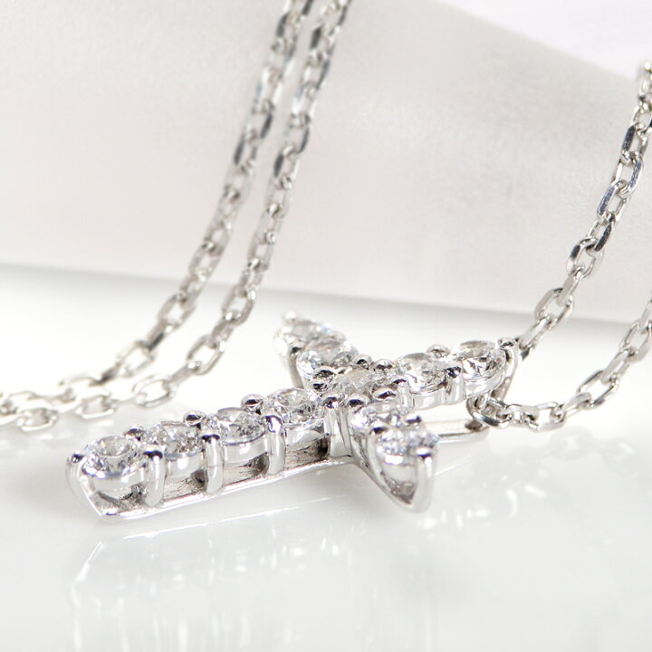 楽天市場】Pt900【0.50ct】ダイヤモンド クロス ネックレス 【送料無料 