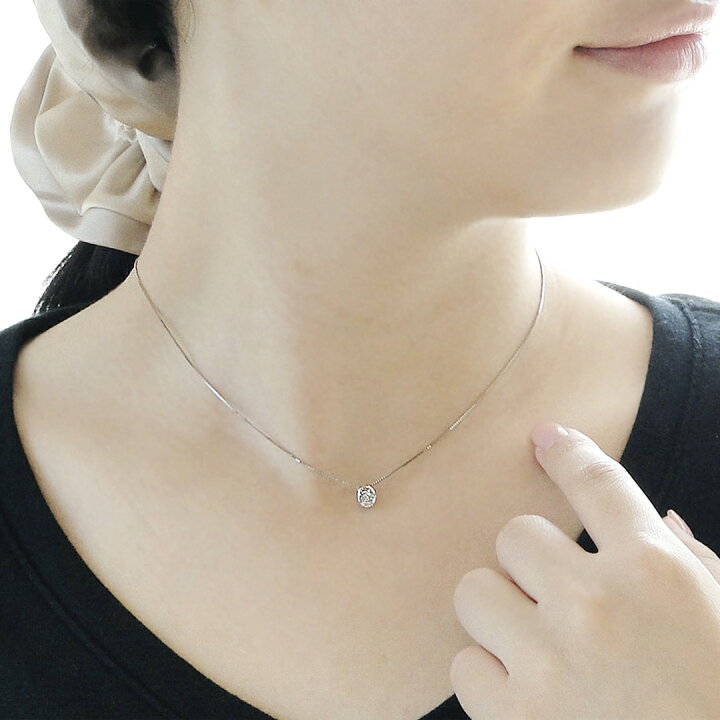 楽天市場】PT900 0.21ct 馬蹄モチーフ ダイヤモンド ネックレスダイヤ 