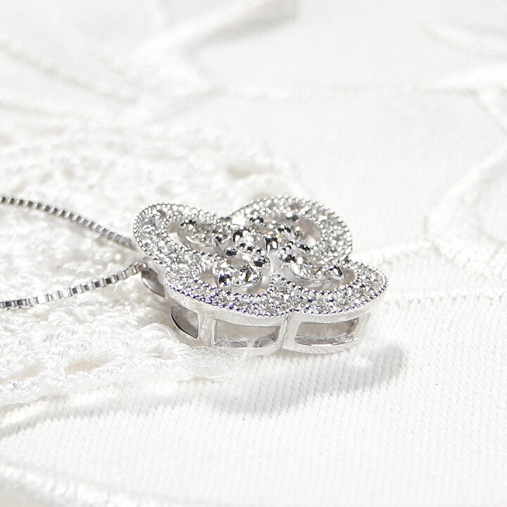 楽天市場】pt900【0.5ct】ダイヤモンド クローバー ネックレス【送料 