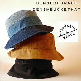 Sense of Grace （センス　オブ　グレース）【人気のデニムバケットハット！】【男女兼用】UNISEX denim bucket hat 3color★ユニセックス　デニムバケットハット 3カラー　【DIAGRAMME HAT:DWH014U】