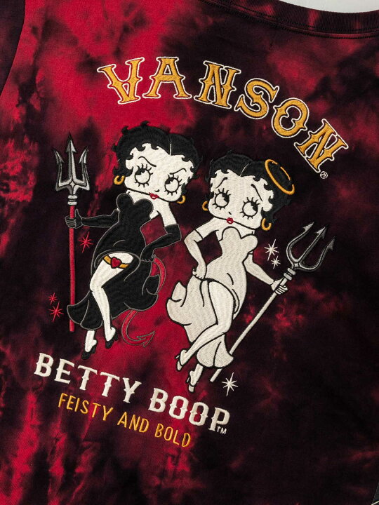 バンソン VANSON×BETTY BOOP ベティーちゃん Angel＆Devil 刺繍  
