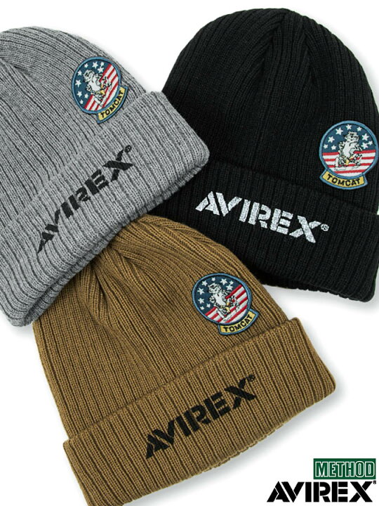 楽天市場 Avirex Tomcat Knit Watch Cap Limited ニット ニットキャップ 帽子 ワッチ ニット帽 メンズ レディース ユニセックス グレー 黒 ブラック 緑 カーキ 人気 おすすめ シンプル 合わせやすい カジュアル ミリタリー ブランド 流儀圧搾 楽天市場店