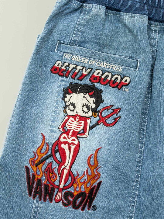 楽天市場】【VANSON×BETTY BOOP】“ デビル ベティ ” 総刺繍 ストレッチ 