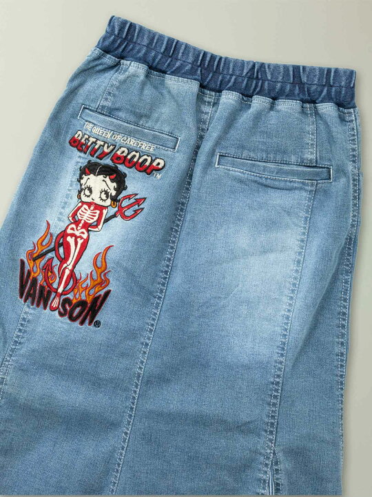 楽天市場】【VANSON×BETTY BOOP】“ デビル ベティ ” 総刺繍 ストレッチ 