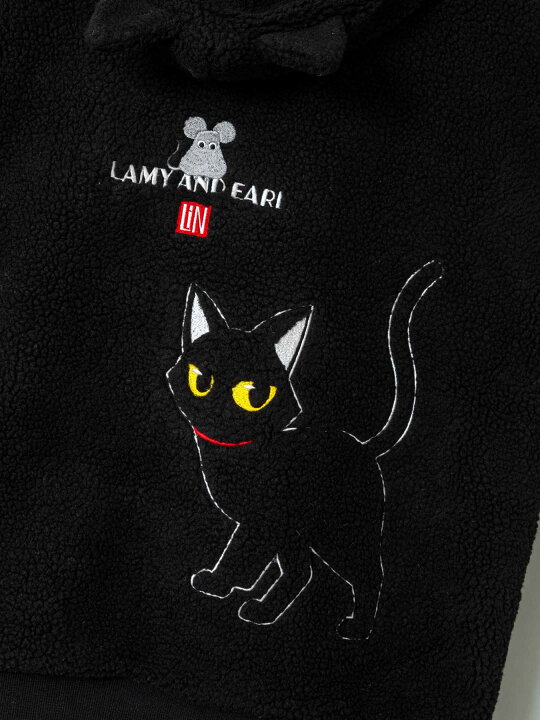 楽天市場】＜送料無料＞【LiN】“Lamy & Earl”刺繍入り ネコ耳付き ボア