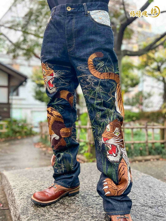 楽天市場】◇スーパーSALE◇【絡繰魂・粋】竹虎と雀 総刺繍  
