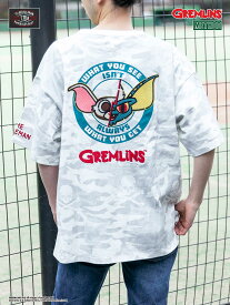 【The BRAVE-MAN×GREMLINS】“ ギズモ ＆ グレムリン ”刺繍入り BIGシルエット Tシャツ 〔別注〕 ｜ ティーシャツ 半袖 通販 春 春服 夏 夏服 メンズ レディース ユニセックス 白 ホワイト 緑 カーキ タイダイ S M L XL LL 2L XXL 3L