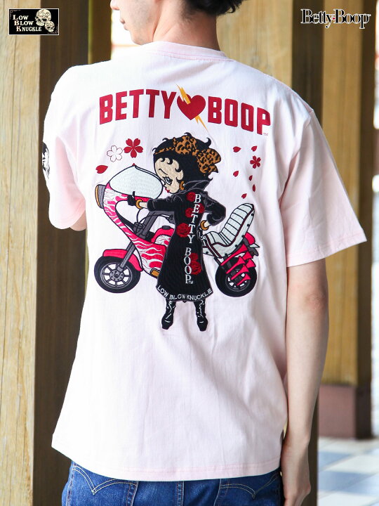楽天市場】【LOW BLOW KNUCKLE×BETTY BOOP】“特攻服ベティ”刺繍入りT 