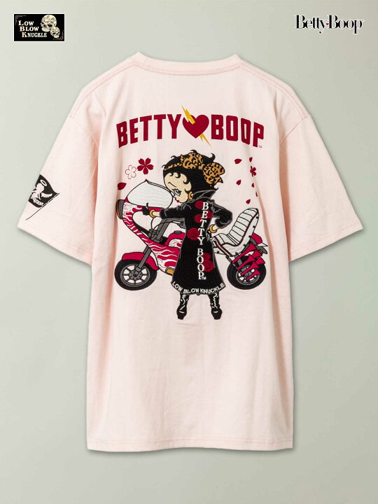 楽天市場】【LOW BLOW KNUCKLE×BETTY BOOP】“特攻服ベティ”刺繍入りT 