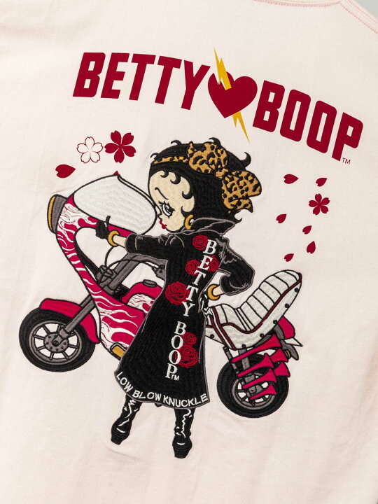 楽天市場】【LOW BLOW KNUCKLE×BETTY BOOP】“特攻服ベティ”刺繍入りT 