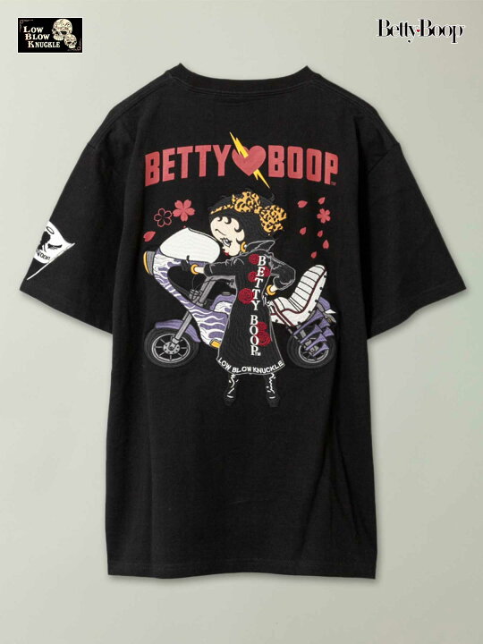 楽天市場】【LOW BLOW KNUCKLE×BETTY BOOP】“特攻服ベティ”刺繍入りT 