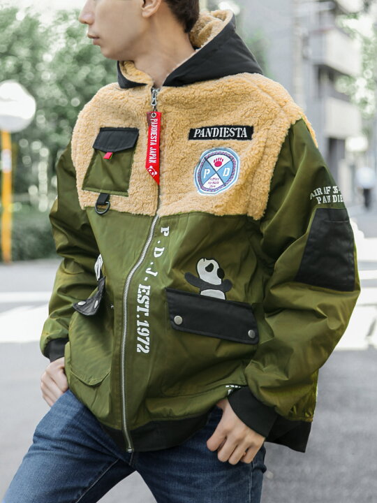楽天市場】＜送料無料＞【PANDIESTA JAPAN】ボア切替 BIG シルエット  