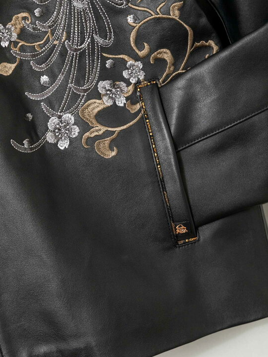 楽天市場】【絡繰魂・頂】 百華 昇龍 総刺繍 レザー ジャケット ：限定 