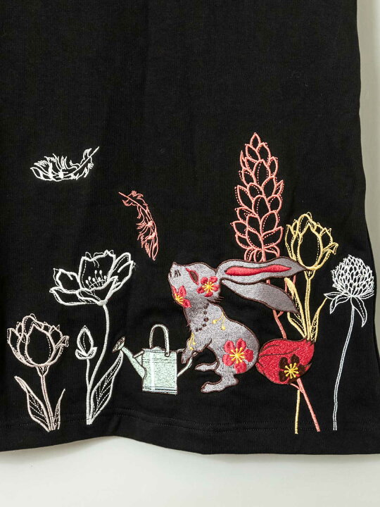 楽天市場】＜送料無料＞【黒菟華】“花には水を” 総刺繍 ダブル フード 