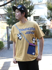 【PANDIESTA JAPAN】 サコッシュ 付き トリック Tシャツ ｜ 和柄 ティーシャツ 半袖 通販 夏 夏服 メンズ レディース ユニセックス 白 ホワイト グレー 黄色 イエロー M L XL LL 2L XXL 3L 大きめ ゆったり 人気 パンダ ブランド 流儀圧搾