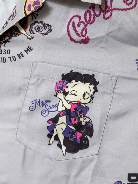 楽天市場】【HARAKIRI×BETTY BOOP】“アーカイブ ベティ ”総柄プリント 