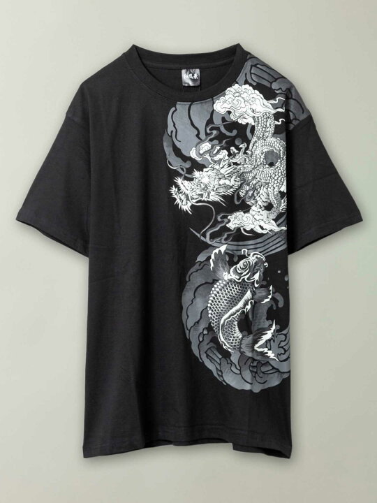 楽天市場】【和風景】“登竜門”プリントTシャツ｜ 和柄 半袖 Tシャツ 