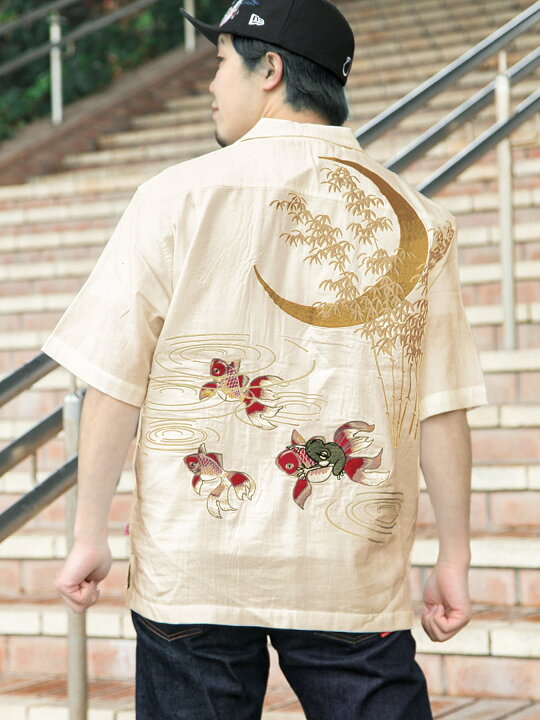楽天市場】＜送料無料＞【参丸一】“金魚とゆらゆら” 総刺繍 BIG 
