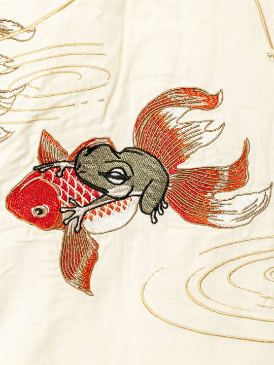 楽天市場】＜送料無料＞【参丸一】“金魚とゆらゆら” 総刺繍 BIG 