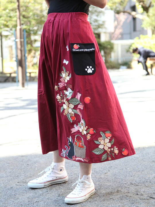 楽天市場】＜送料無料＞【LiN】“林檎狩り” 総刺繍 ロング カーゴ  