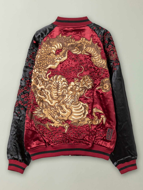 楽天市場】＜送料無料＞【絡繰魂・粋】古の 龍 桜 総刺繍 リバーシブル 
