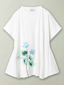 ≪期間限定：42%OFF≫【雅結】“蓮と流水”総刺繍 変形 Tシャツ｜ 和柄 ティーシャツ ブイネック 半袖 通販 メンズ レディース 春 春服 夏 夏服 オールシーズン 白 ホワイト 黒 ブラック 緑 グリーン M L XL LL 2L 人気 流儀圧搾 METHOD