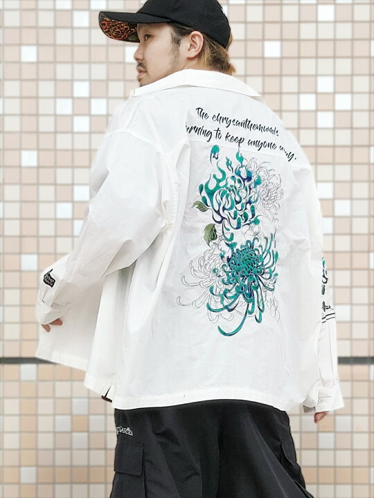楽天市場】＜送料無料＞【DRASTIC GARDEN】“火炎の菊”刺繍入り 