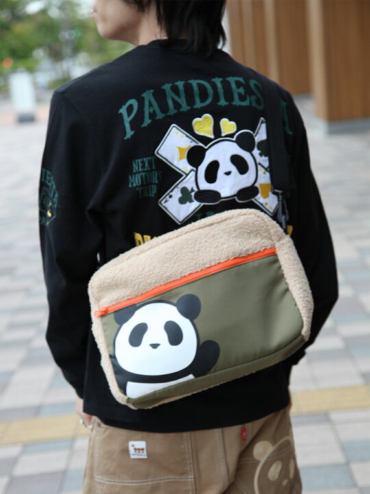 楽天市場】【PANDIESTA JAPAN】布帛切替 ボア ショルダー バッグ ｜ 和