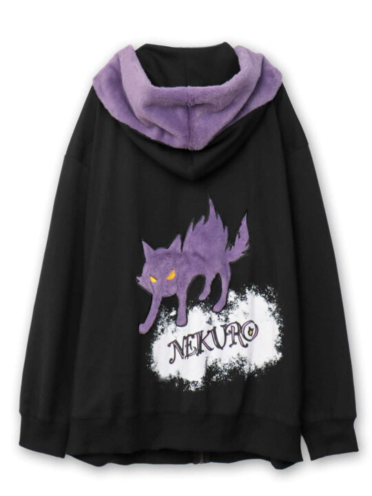 楽天市場】【NEKURO】威嚇スルNEKURO フェイクファー 配色切替 ZIP 
