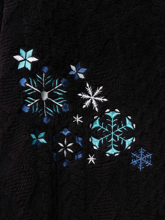 楽天市場】【雅結】雪の結晶 総刺繍 ふわふわ フェイクファー パーカー 