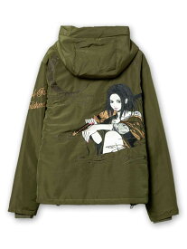 【抜刀娘】“凛：静夜黄昏”総刺繍 中綿ジャケット ｜ ジャケット アウター ダウン 通販 メンズ レディース ユニセックス 秋 秋服 春 春服 オールシーズン 黒 ブラック 茶 ブラウンM L XL LL 2L XXL 3L 大きいサイズ おすすめ ブランド 流儀圧搾