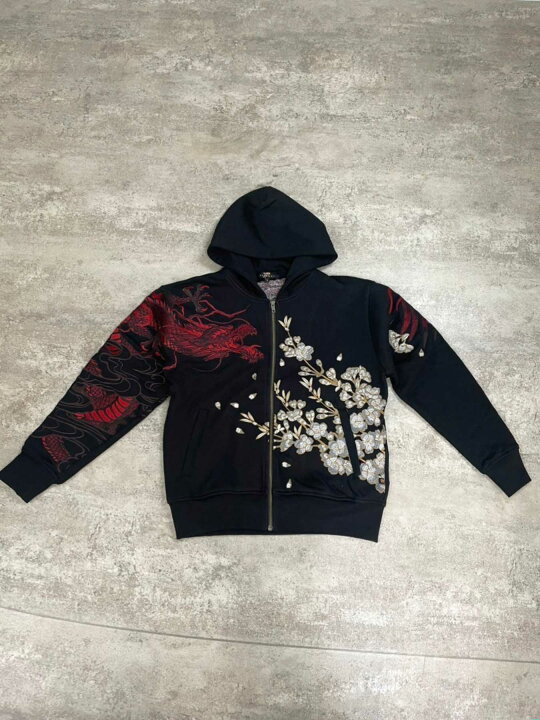 楽天市場】＜送料無料＞【絡繰魂・頂】“双龍×鳳凰ノ頂”総刺繍ZIP 