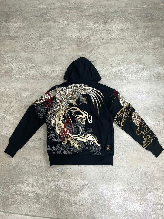 楽天市場】＜送料無料＞【絡繰魂・頂】“双龍×鳳凰ノ頂”総刺繍ZIP 