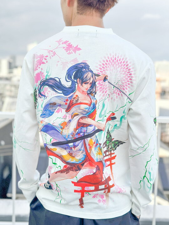 楽天市場】◇スーパーSALE◇【抜刀娘】“妃那：妖炎”刺繍入りプリント 