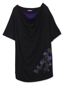 【雅結 -EN-】陰桜プリント ドレープTシャツ ｜ 和柄 ティーシャツ 半袖 通販 メンズ パープル レディース ユニセックス 夏 夏服 春 春服 白 ホワイト 黒 ブラック えんじ M L XL LL 2L XXL 3L 大きいサイズ 大きめ 人気 ブランド 流儀圧搾