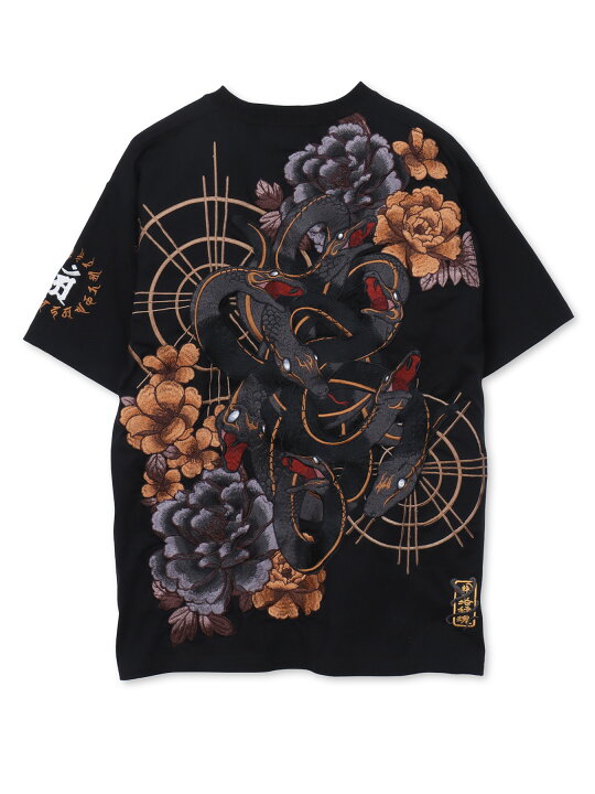 楽天市場】＜送料無料＞【絡繰魂・粋】“ヤマタノオロチ”総刺繍Tシャツ 