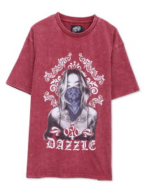 【DAZZLE】“GIRL”プリントTシャツ | 半袖 通販 メンズ レディース ユニセックス 春 春服 夏 夏服 オールシーズン 黒 ブラック 赤 レッド M L XL LL 大きいサイズ 大きめ ゆったり ダズル ブランド ストリート 流儀圧搾 METHOD