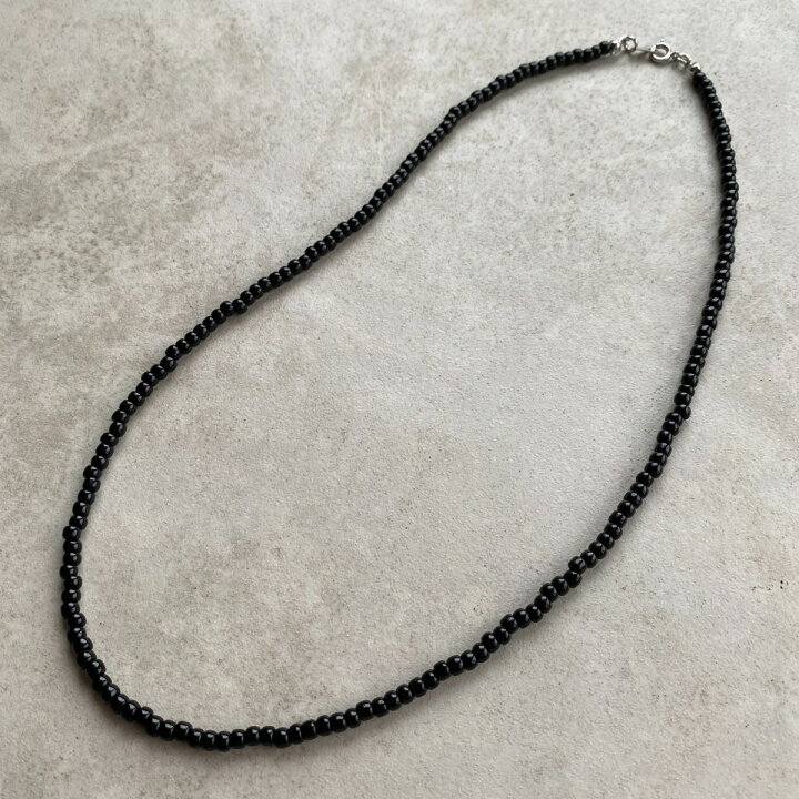 楽天市場 太め ビーズネックレス 黒 50cm メンズ レディース ネックレス アクセサリー レッド Tシャツ ニットの ワンポイント Ctbshop 楽天市場店