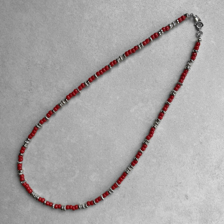 楽天市場 ビーズネックレス メタルビーズ 赤 レッド 45cm メンズ レディース ネックレス アクセサリー ファッション アパレル ワンポイント 45センチ 流行 カラービーズ ガラスビーズ ワンポイントアイテム Ctbshop 楽天市場店