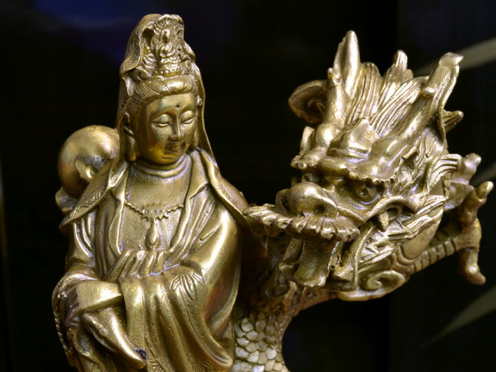 楽天市場】仏像 銅製騎龍観音像（昇龍） : 中国貿易CTCオンラインShop