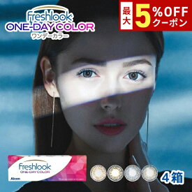 送料無料[4箱]フレッシュルックワンデーカラー 1箱10枚入り 1日使い捨て 4箱セット 1day ワンデー 度あり 度なし 度入り どあり どなし カラコン カラーコンタクト 日本アルコン DIA13.8mm