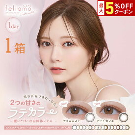 【最大5%OFFクーポン配布中!!】送料無料 feliamo 1day 1箱10枚入り 1日使い捨て ワンデー フェリアモ UVカット 高含水 度あり 度なし 度入り どあり 白石麻衣 まいやん カラコン サークルレンズ カラーコンタクト コンタクトレンズ PIA ピア